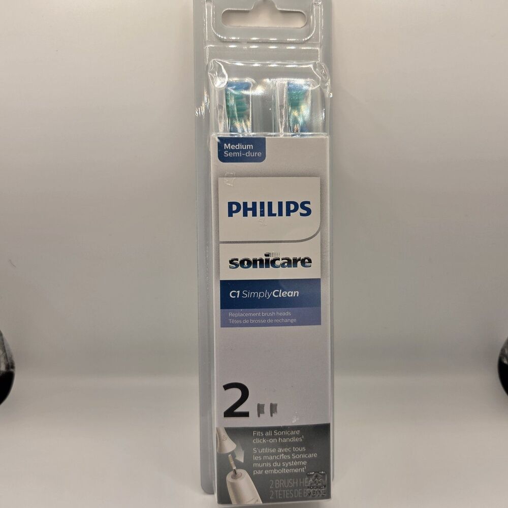 Philips Sonicare C1 Simply Clean 2 Replacement Brush Heads HX6012/04 Medium